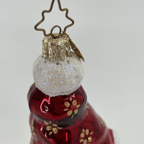 Christopher Radko HATS OFF Santa 2 pc Christmas Ornament Mouth Blown Hand Paint - Picture 7 of 13